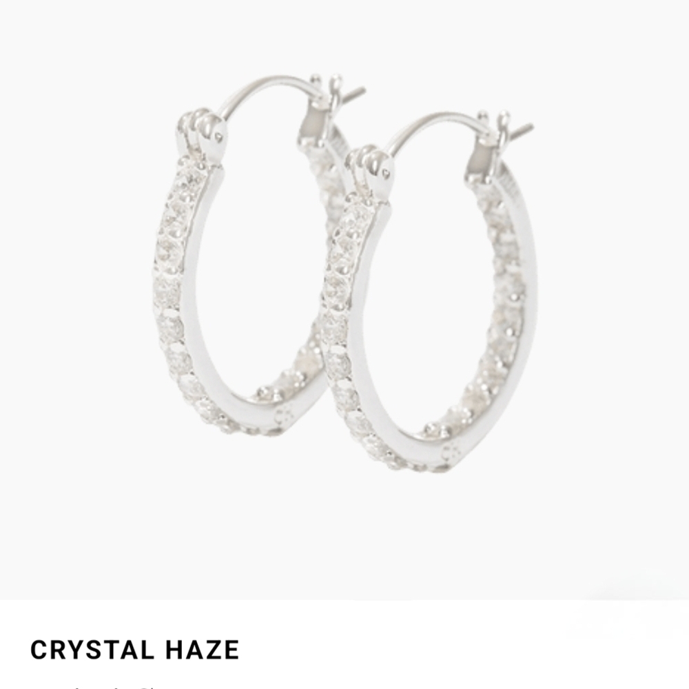 Crystal Haze Mini Serena Hoop Earrings